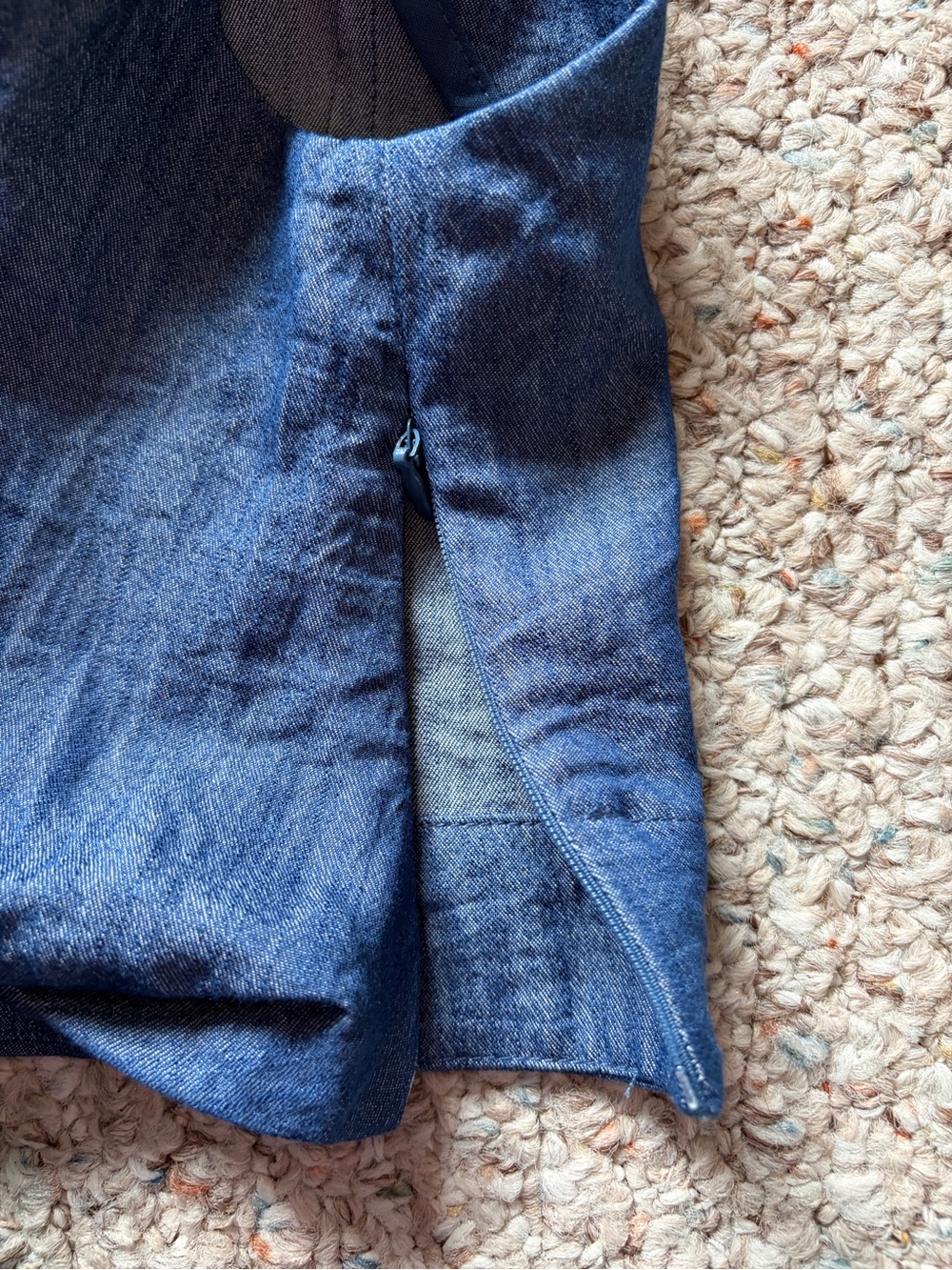 NWT Commense women’s medium crop tank top wide leg trouser chambray blue set - Picture 11 of 12